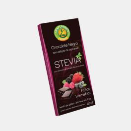 STEVIA CHOCOLATE NEGRO C/ FRUTOS VERMELHOS 125g