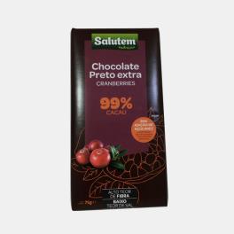 CHOCOLATE PRETO EXTRA 99% CRANBERRIES 75g