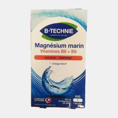 MAGNESIO MARINHO + B6 + B9 40 CAPSULAS