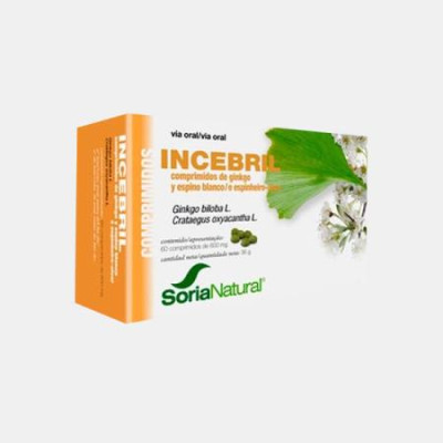 INCEBRIL - GINKGO E ESPINH.ALVAR 60 COMPRIMIDOS