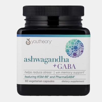 YOUTHEORY ASHWAGANDHA + GABA 60 CAPS VEG