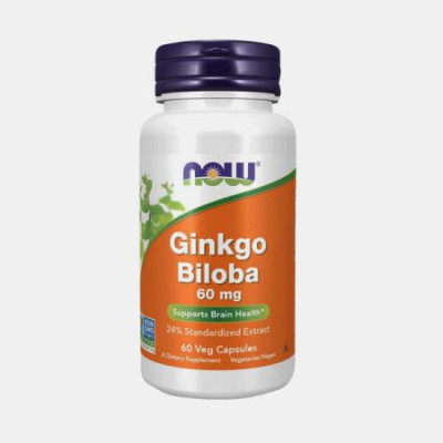 GINKGO BILOBA 60mg 60 CAPSULAS NOW