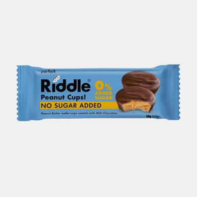 RIDDLE PEANUT BUTTER WAFER CUPS S/ ACUCAR 2x25g