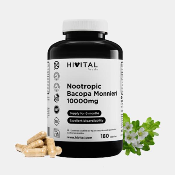 NOOTROPIC BACOPA MONNIERI 10000mg 180 CAPSULAS