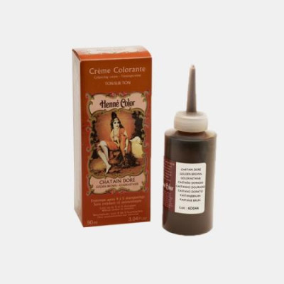 CREME COLORANTE HENNE COLOR CASTANHO DOURADO 90ml
