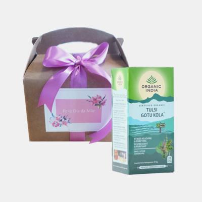 KIT DIA DA MAE CHA TULSI GOTU KOLA 25 SAQUETAS 