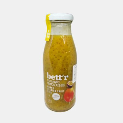 BETTR SMOOTHIE COM MANGA, MARACUJA, CHIA BIO 250ml