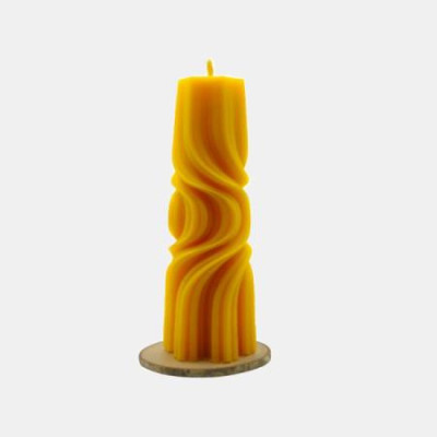VELA ARTESANAL CERA ABELHA ONDULADA