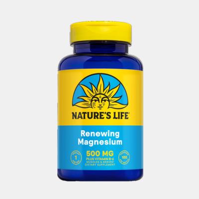 MAGNESIO 500mg COM VITAMINA B6 5mg 100 CAPSULAS
